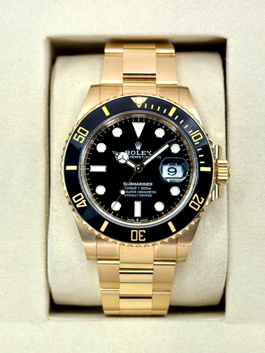 2025 Rolex Submariner 41mm 126618LN Yellow Gold Black Dial (STICKERED)