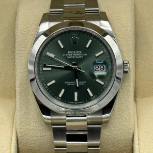 2022 Rolex Datejust 41mm 126300 Oyster Green Dial