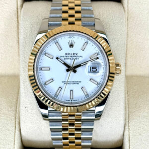 2023 Rolex Datejust 41mm 126333 Two-Tone Jubilee White Dial