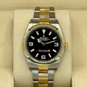2021 Rolex Explorer 36mm 124273 Two-Tone Black Dial
