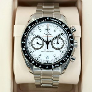 NEW 2025 Omega Speeedmaster Racing 44.2mm 329.30.44.51.04.001 White Dial